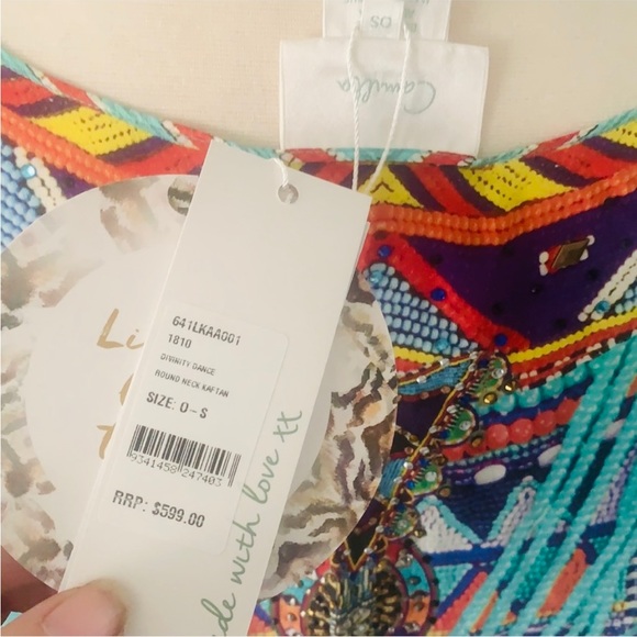 Camilla 100% silk Divinity Dance Round Neck Kaftan NWT - Picture 8 of 8